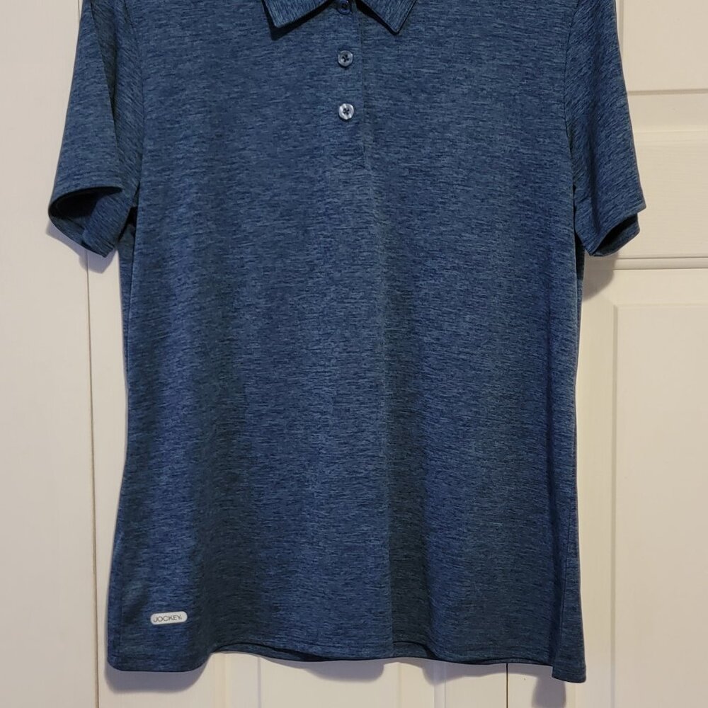 Jocky Semi-Fitted Performance Polo, Abyss Grey Space Dye Large - Picture 2 of 13